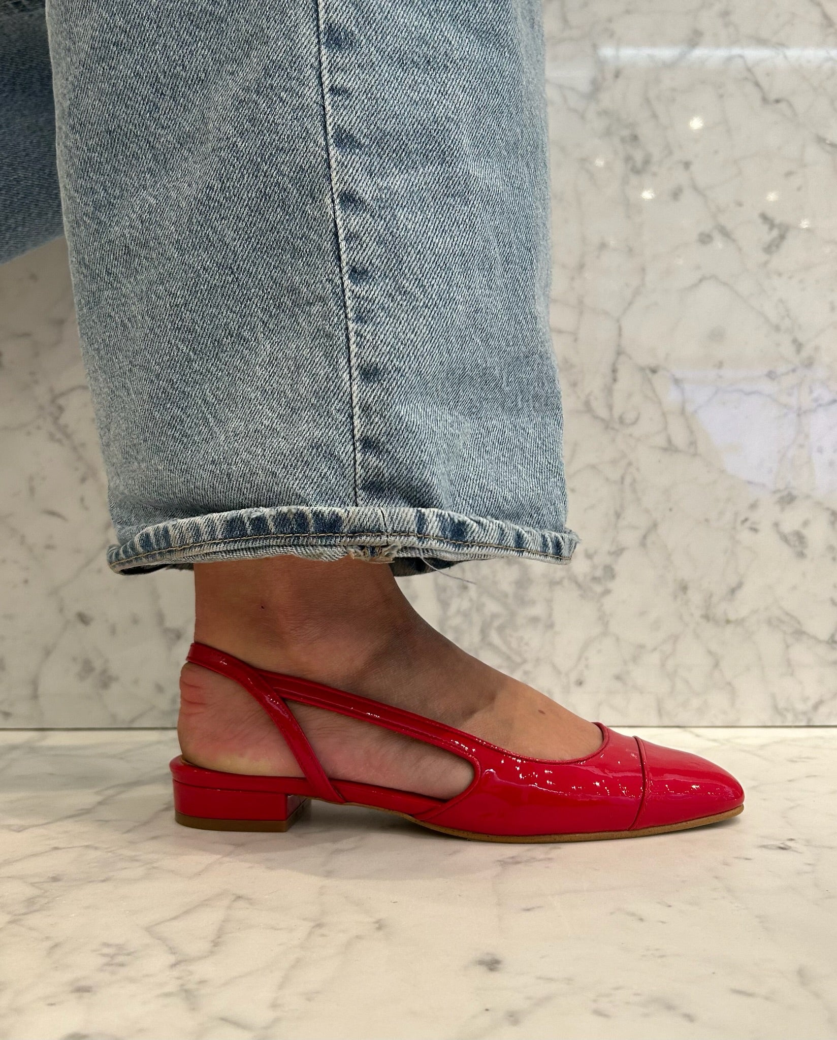 TORAL X PW MANHATTAN SLINGBACK PATENT RED