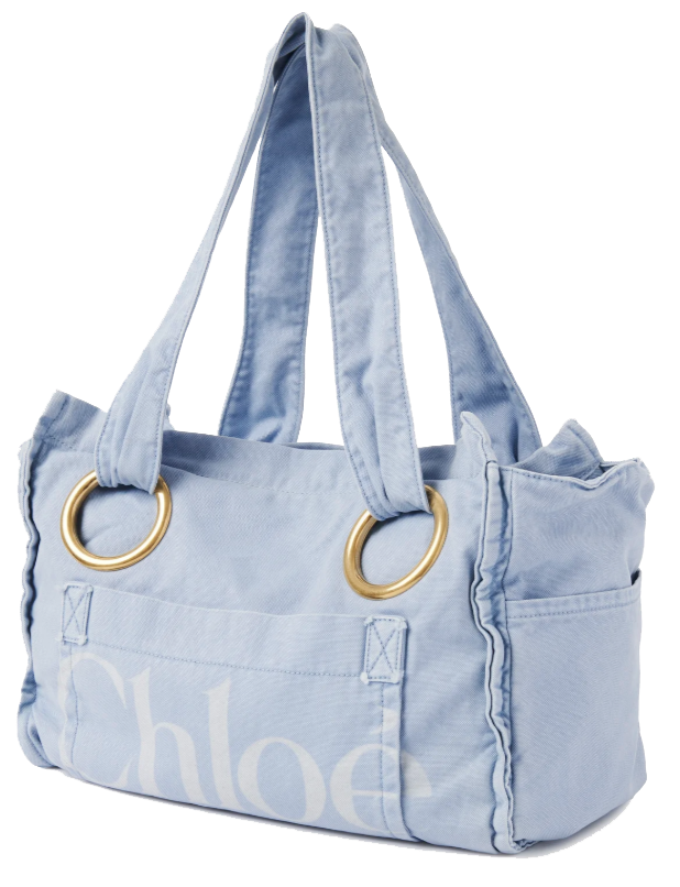 CHLOE PLAGE MEDIUM TOTE PEBBLE BLUE