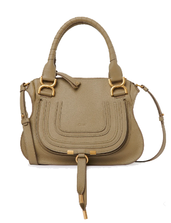 CHLOE MARCIE DOUBLE CARRY BAG DARK KHAKI Paul warmer