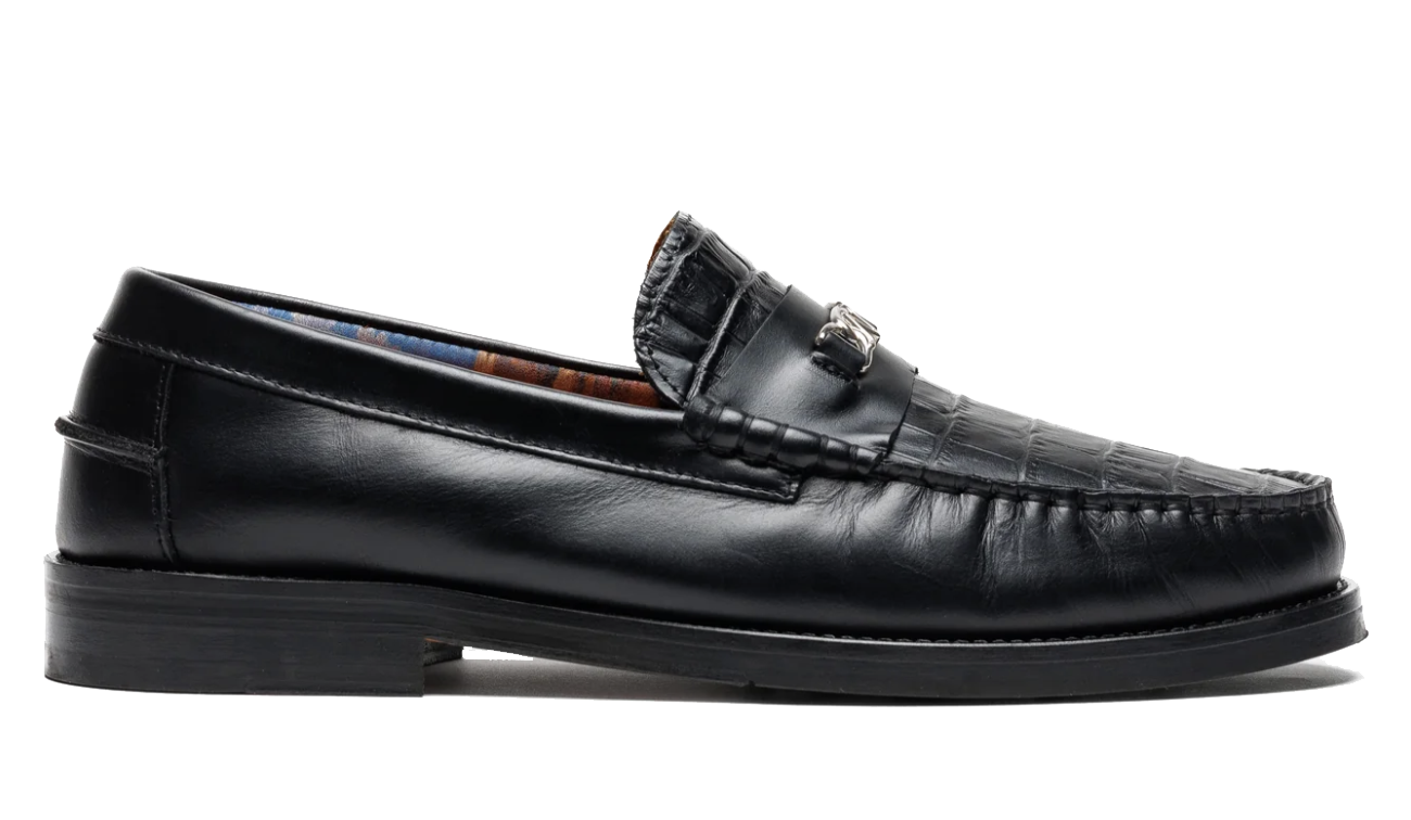 NAKED WOLFE ROMA CROC VAMP LOAFER