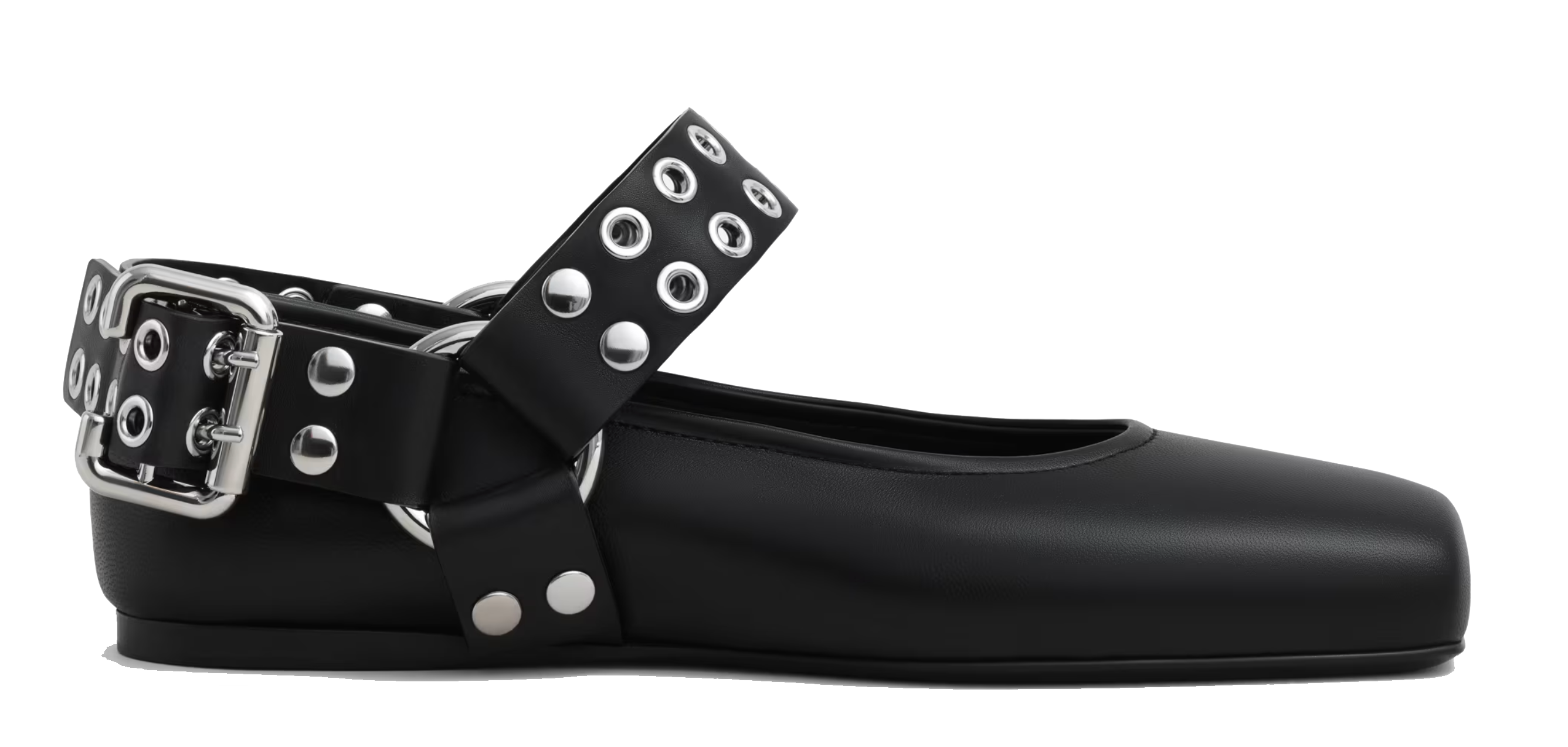 バレエシューズ ALAIA BALLET FLAT BIKER ALAÏA BLACK BIKER BALLET FLATS IN CALFSKIN |ALAÏA US