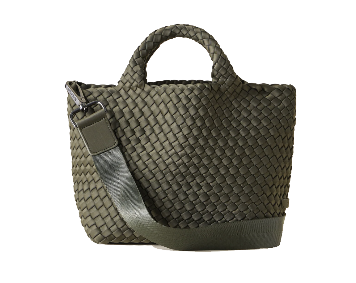 NAGHEDI ST BARTHS SMALL TOTE OLIVE