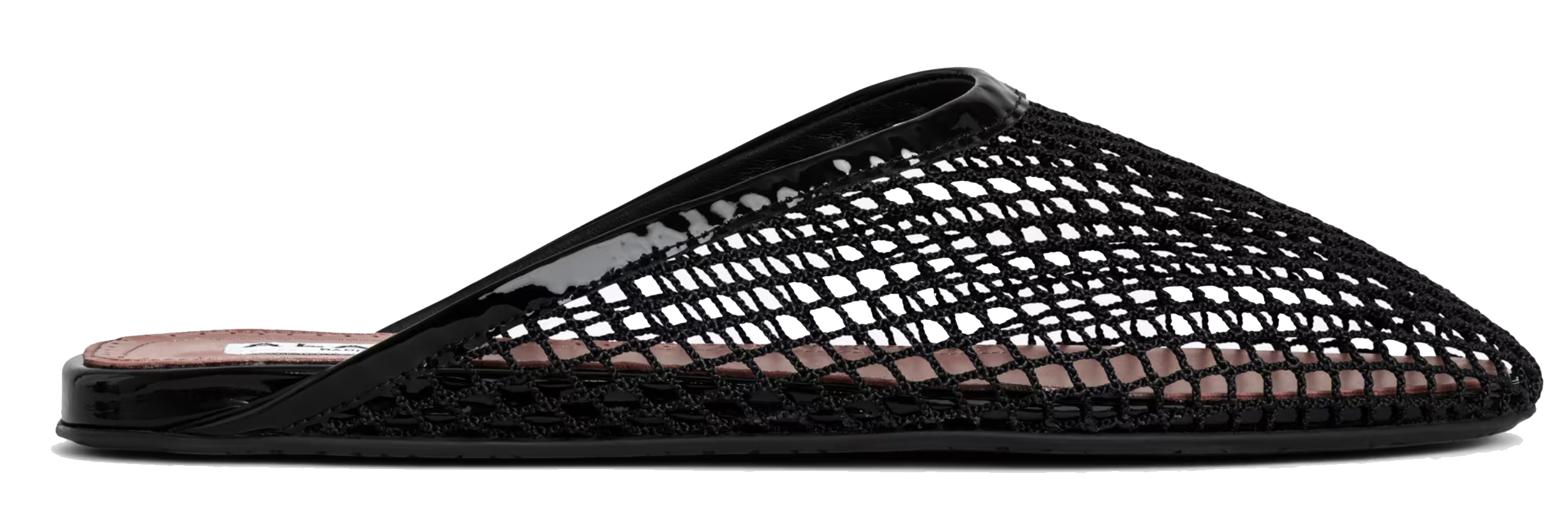 ALAIA FISHNET MULE NOIR
