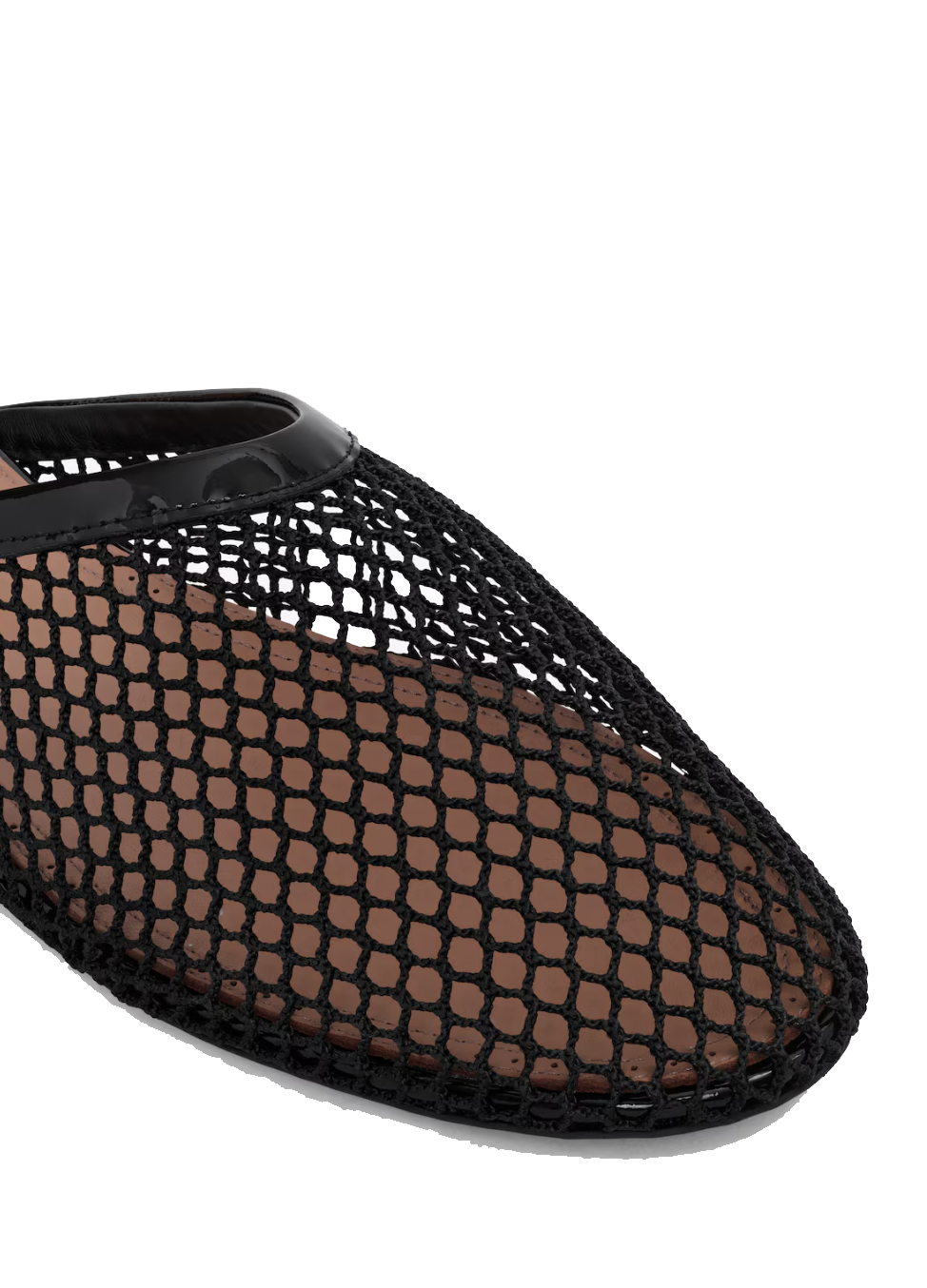 ALAIA FISHNET MULE NOIR