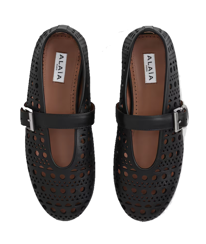 ALAIA VIENNE BALLERINA BLACK