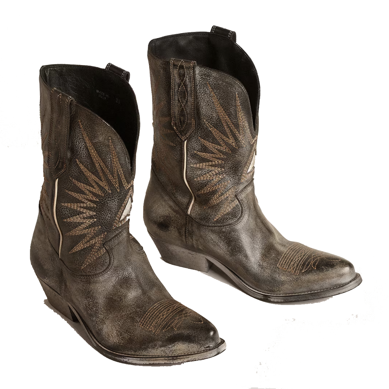 GOLDEN GOOSE WISH STAR LOW BLACK ECRU SILVER