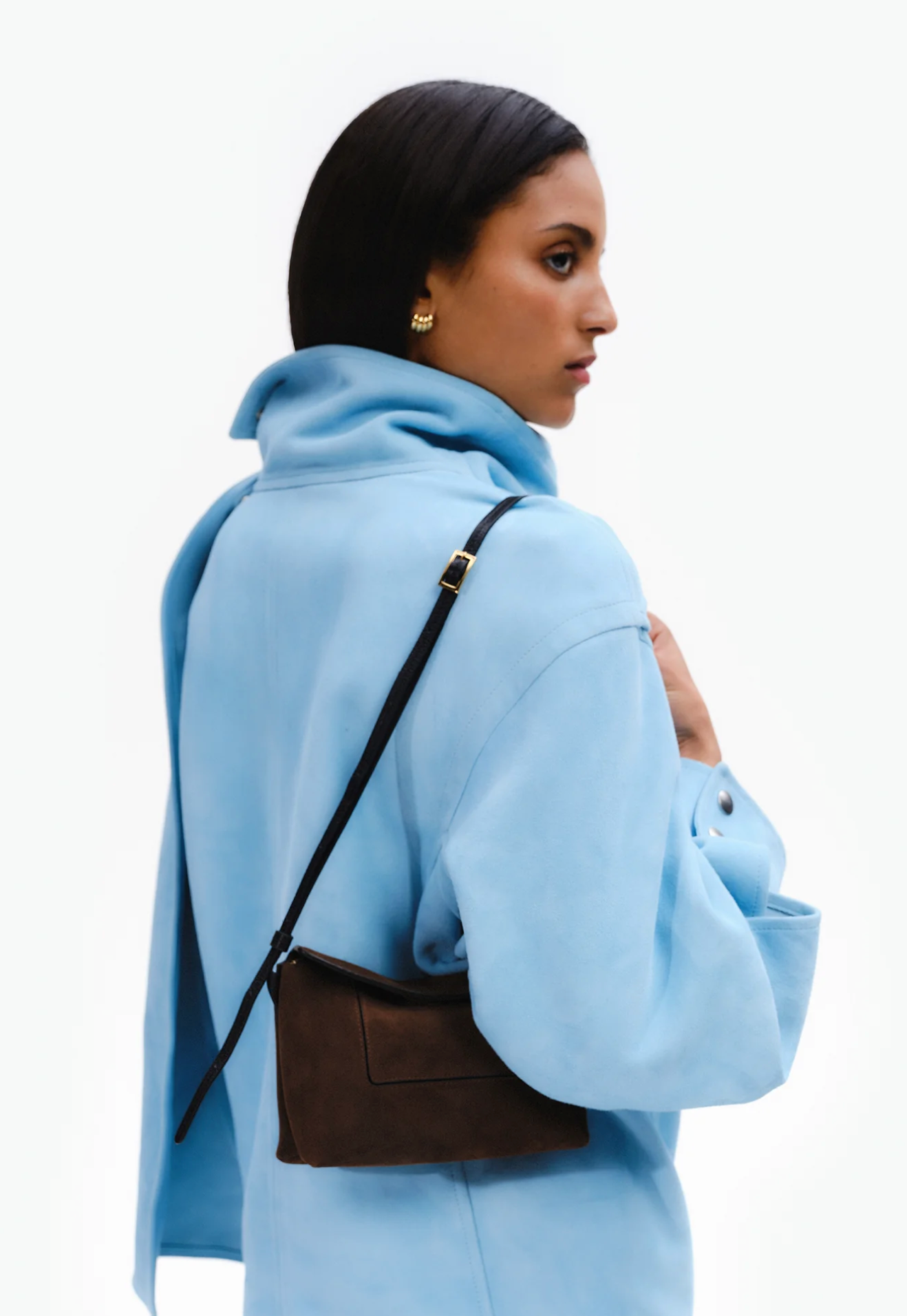 WANDLER PENELOPE SLOUCH MINI PALISSANDER SUEDE