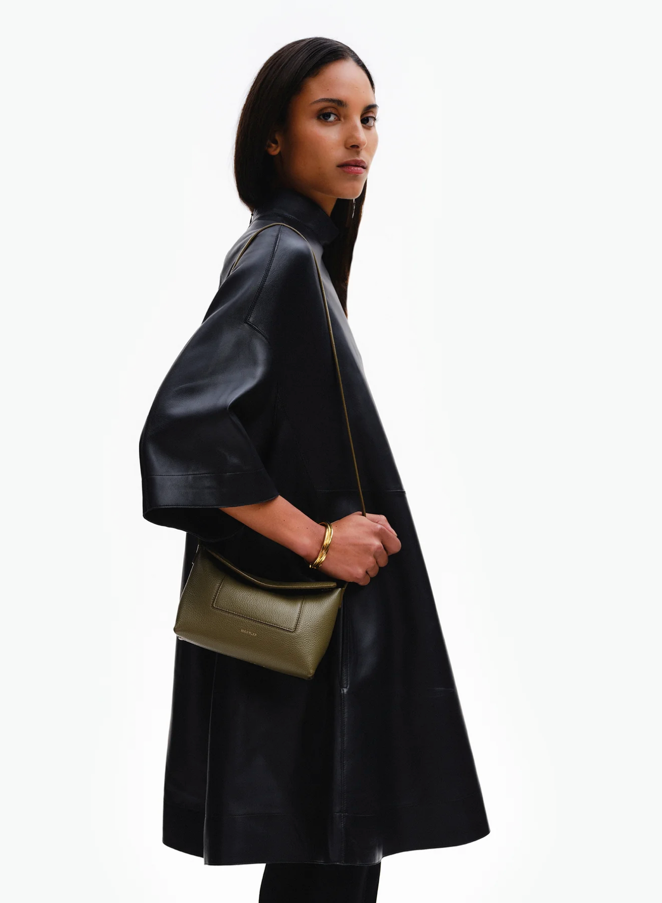 WANDLER PENELOPE SLOUCH MINI OLIVE CRUST