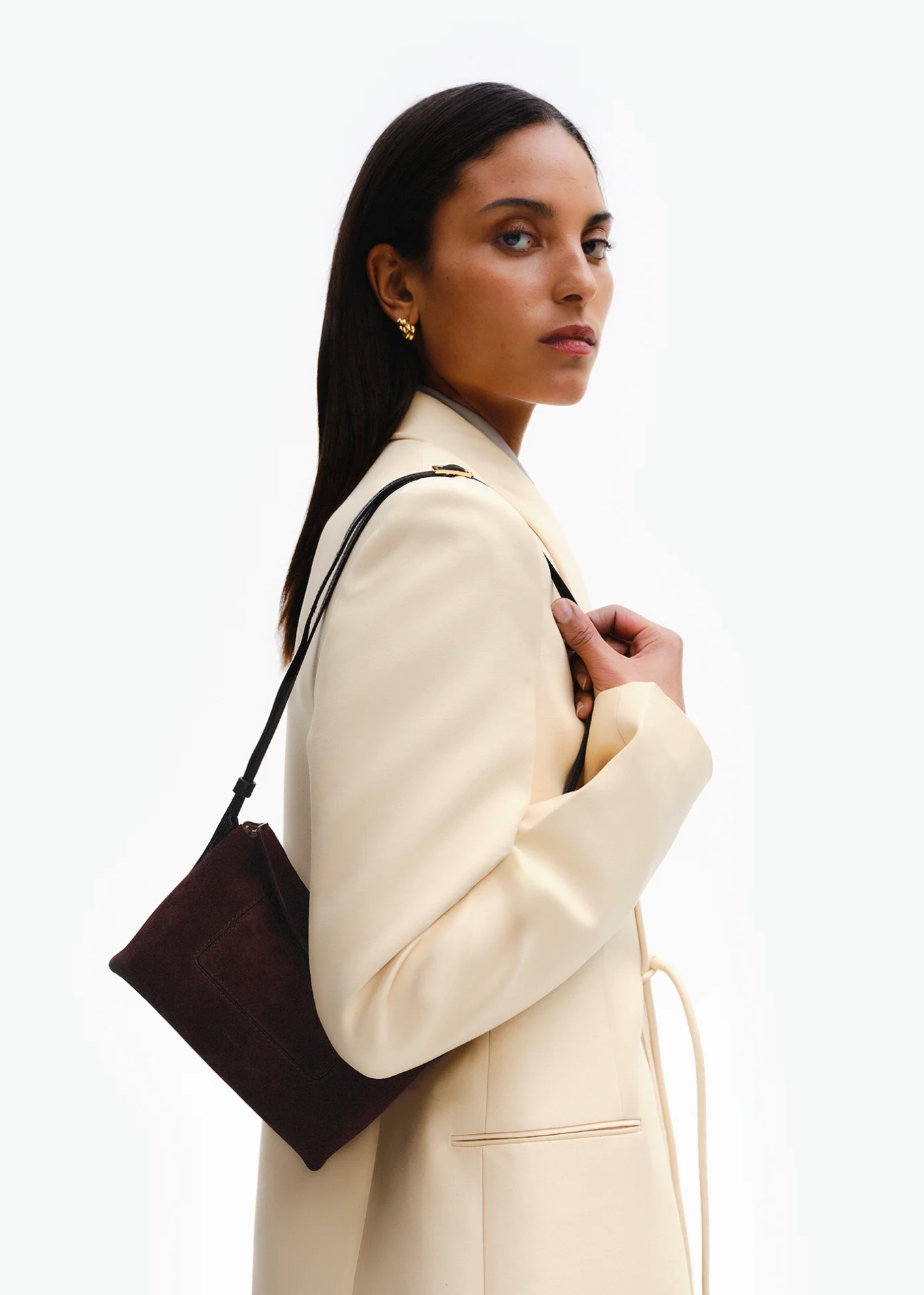 WANDLER PENELOPE SLOUCH MINI ACAI SUEDE