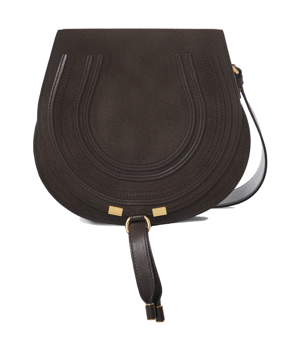 CHLOE MARCIE SADDLE BAG KOHI BROWN