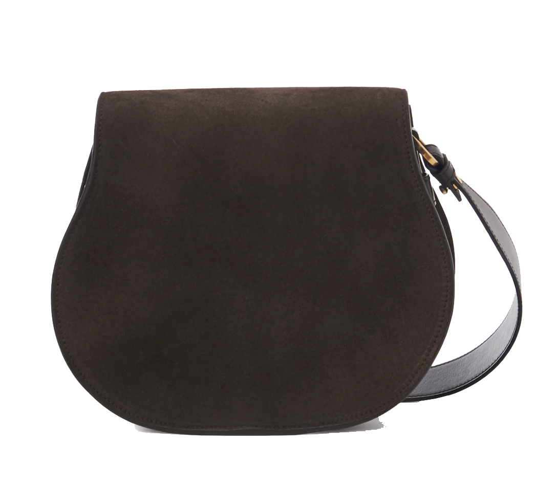 CHLOE MARCIE SADDLE BAG KOHI BROWN