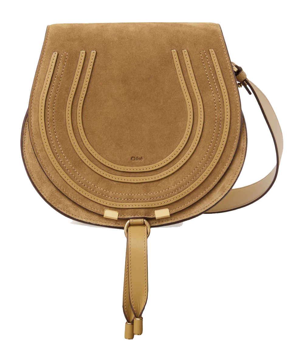 CHLOE MARCIE SADDLE BAG GOLD KAKI