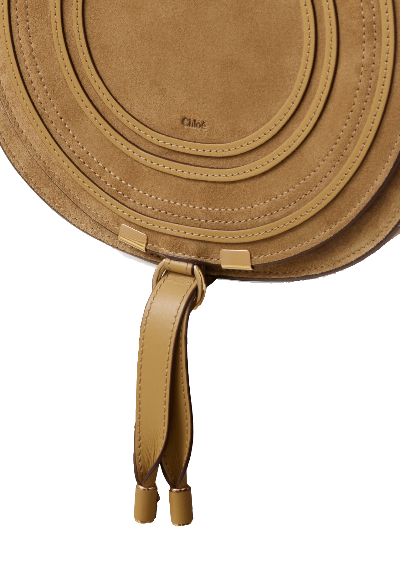 CHLOE MARCIE SADDLE BAG GOLD KAKI