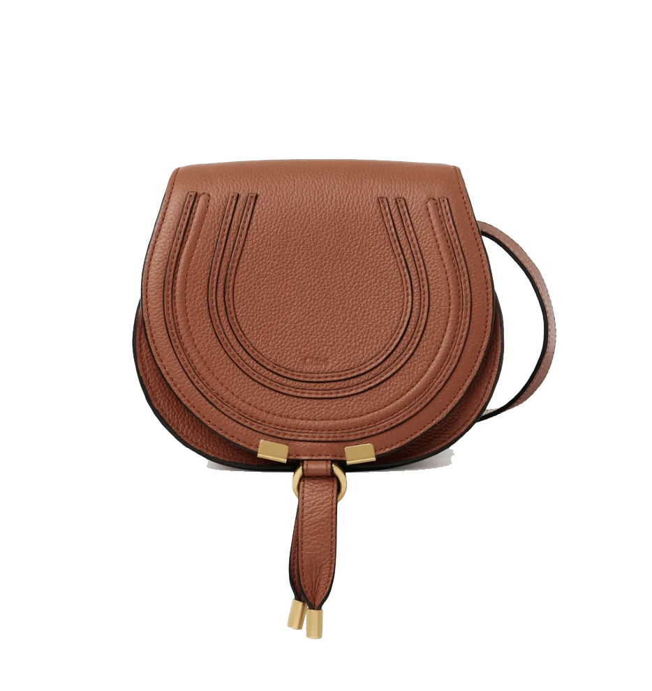 CHLOE MARCIE SMALL SADDLE BAG TAN