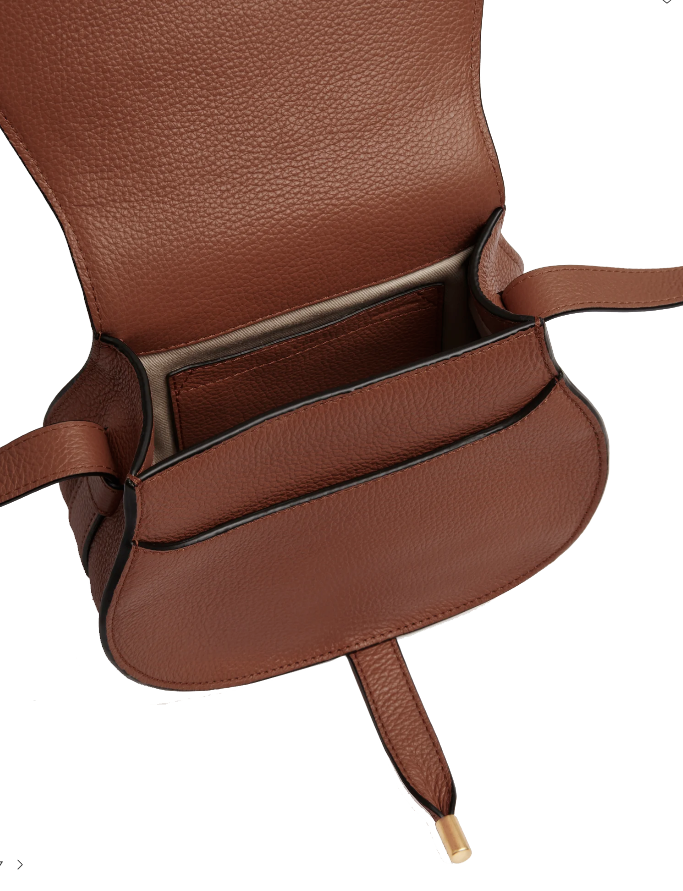 CHLOE MARCIE SMALL SADDLE BAG TAN