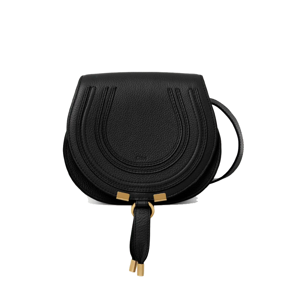 CHLOE MARCIE SMALL SADDLE BAG BLACK