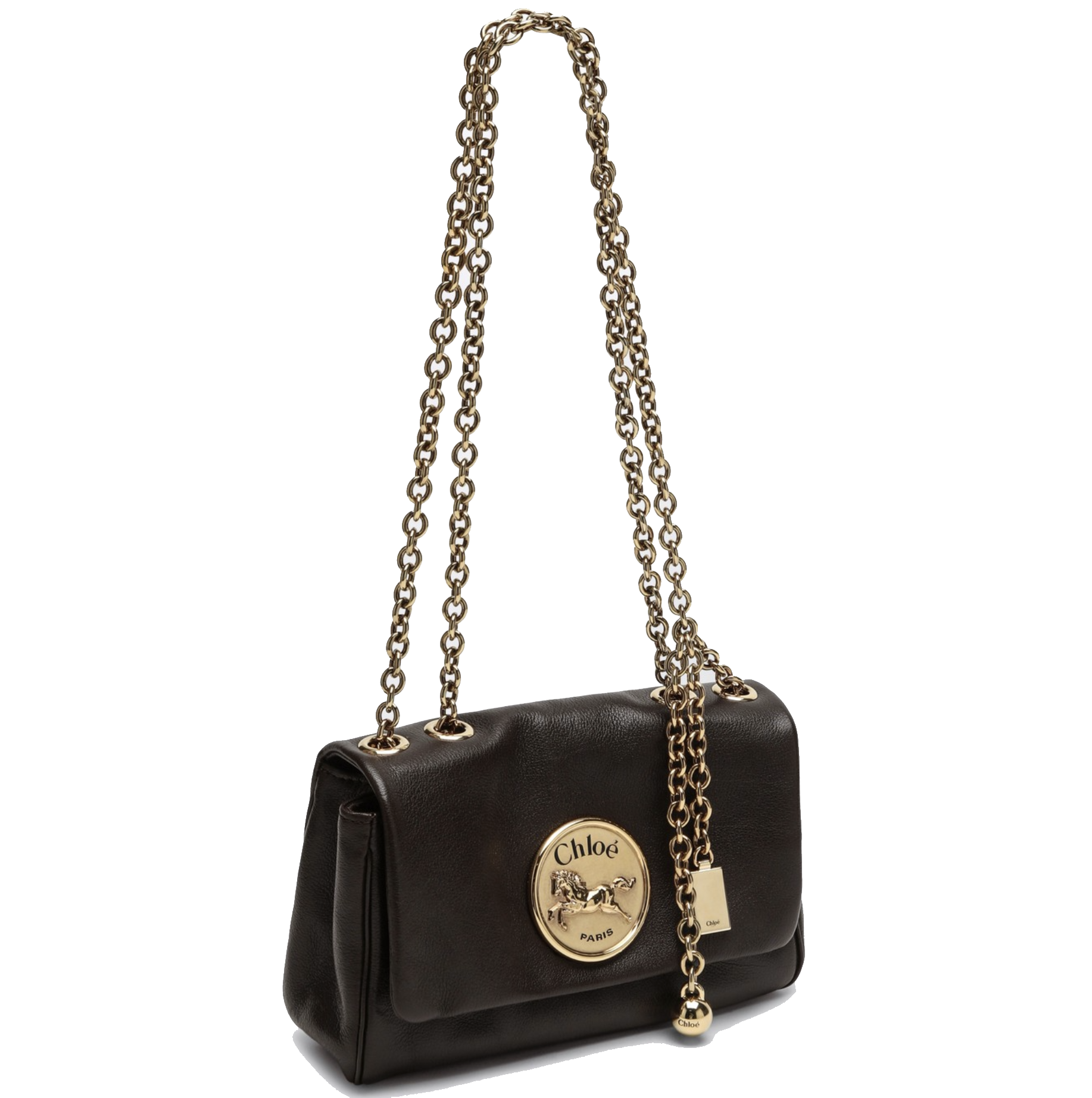 CHLOE HERITAGE SMALL CROSSBODY INK BROWN