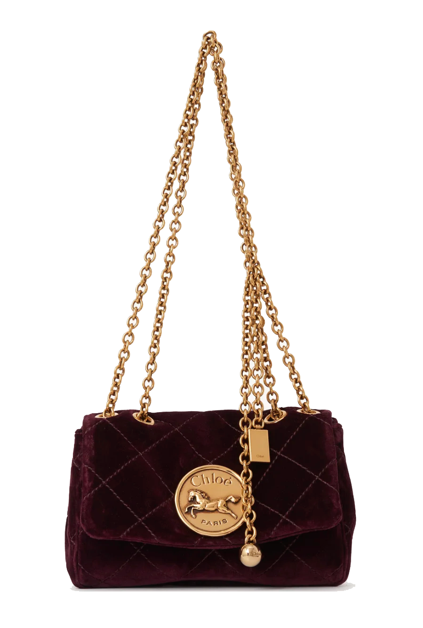 CHLOE HERITAGE SMALL CROSSBODY BORDO