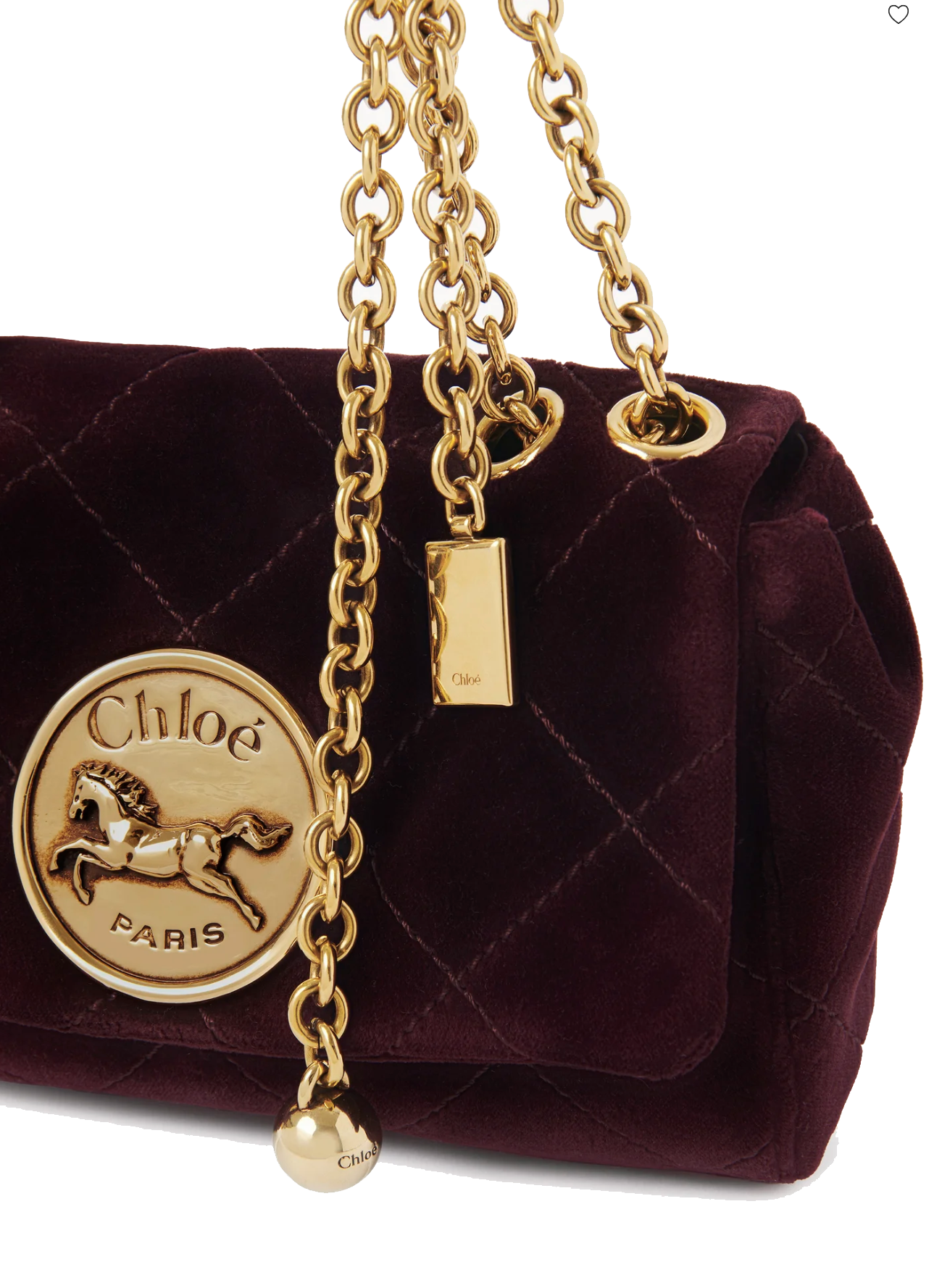 CHLOE HERITAGE SMALL CROSSBODY BORDO