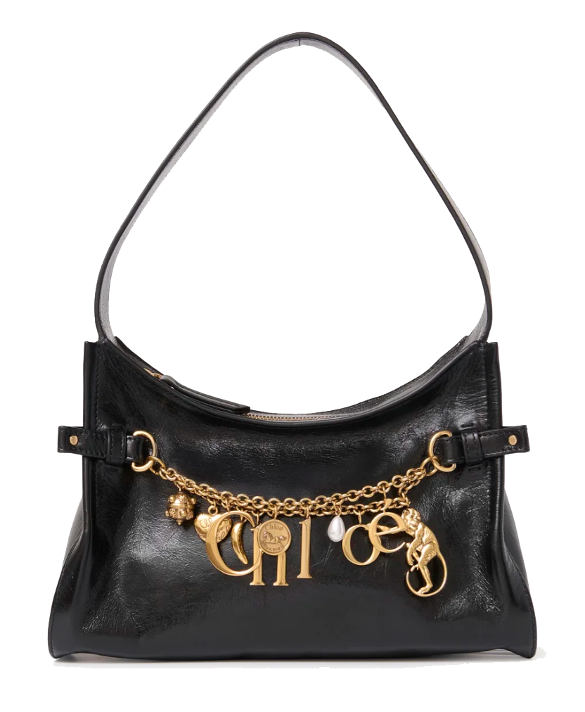 CHLOE CHARMS HOBO BAG BLACK