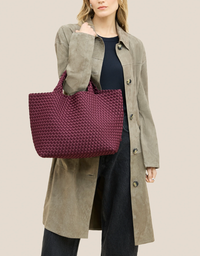 NAGHEDI ST.BARTHS MEDIUM TOTE BORDEAUX