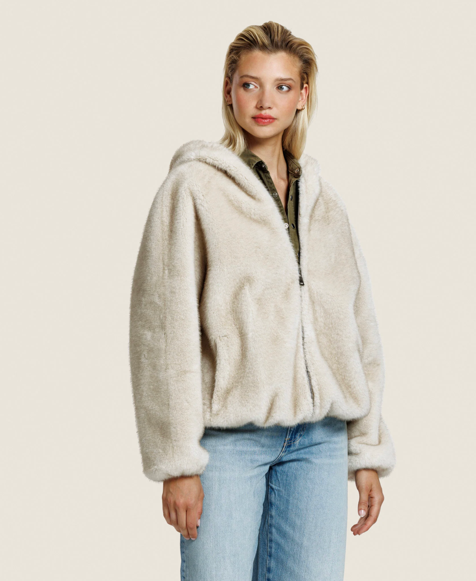 ALTER EGO JADA FAUX MINK BEGE
