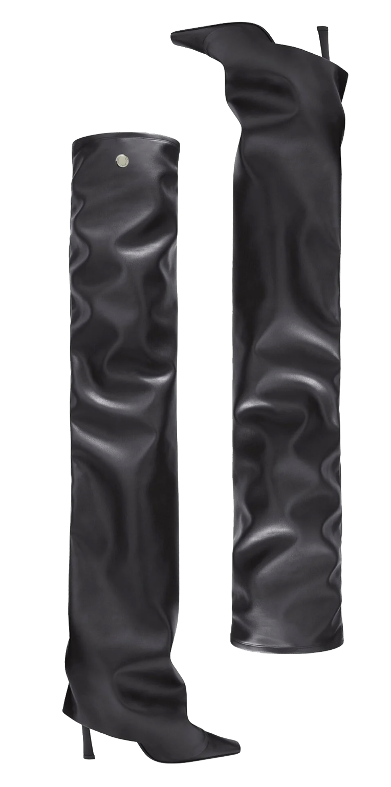 THE ATTICO THIGH HIGH BOOTS BLACK