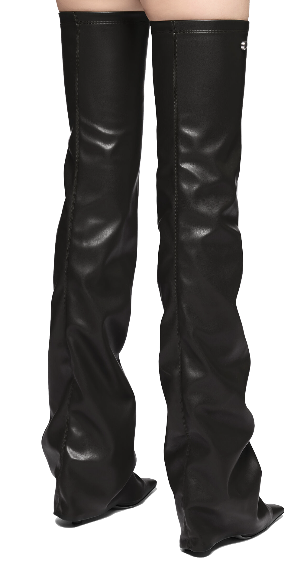THE ATTICO THIGH HIGH BOOTS BLACK
