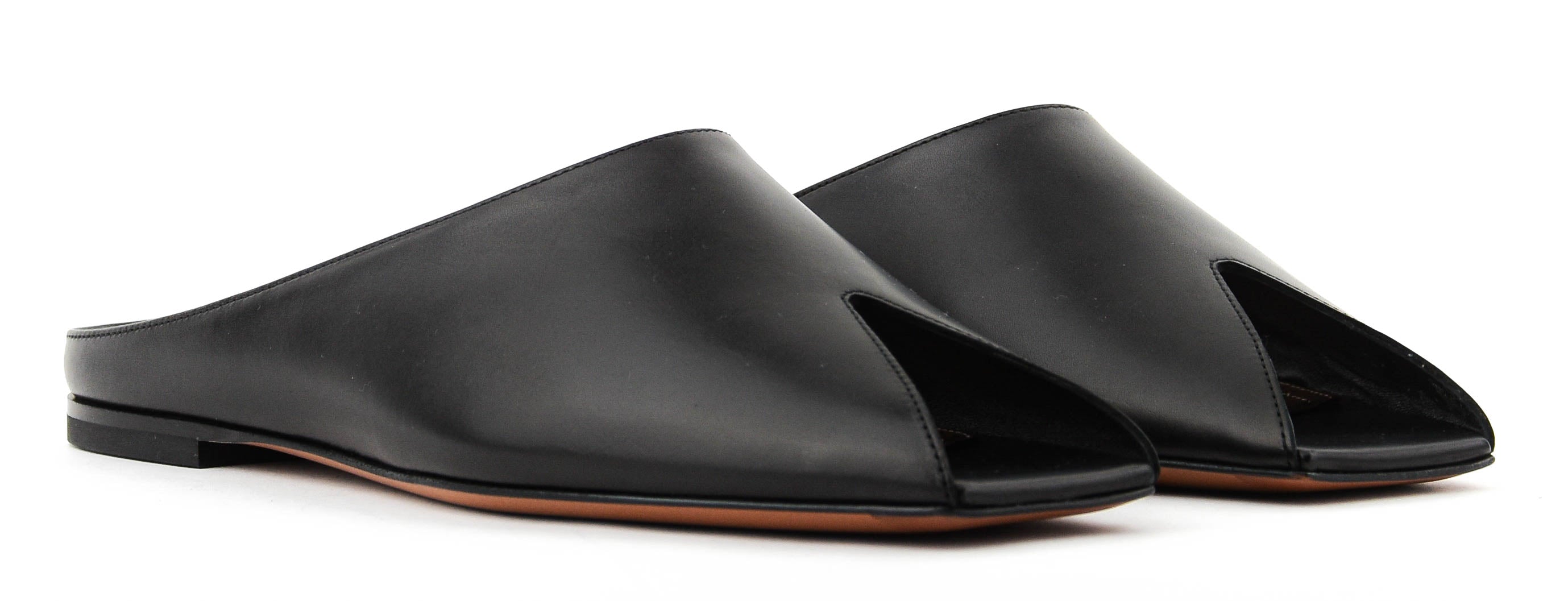 ALAIA OPEN MULES BLACK