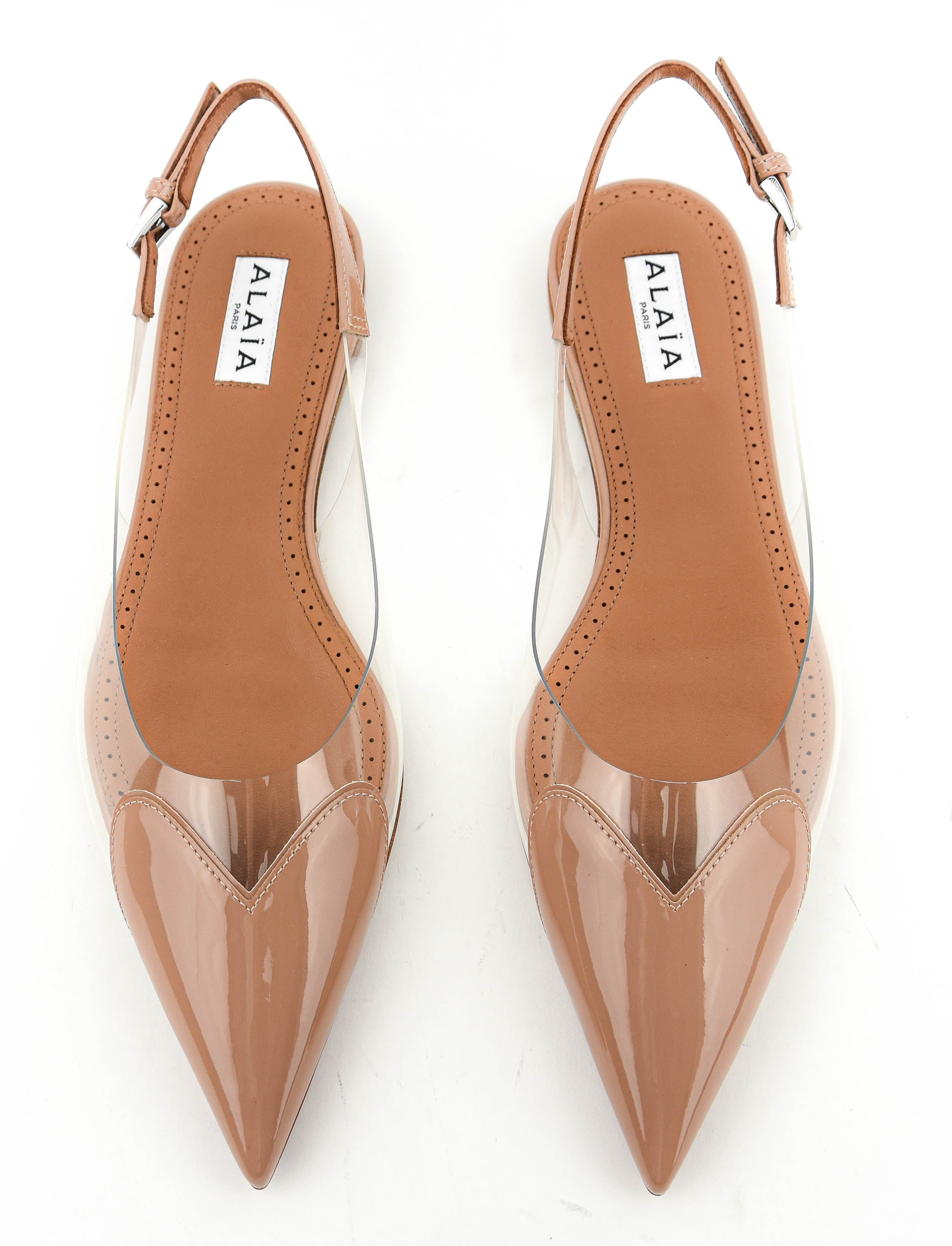 ALAIA LE COUER SLINGBACK FLAT NUDE