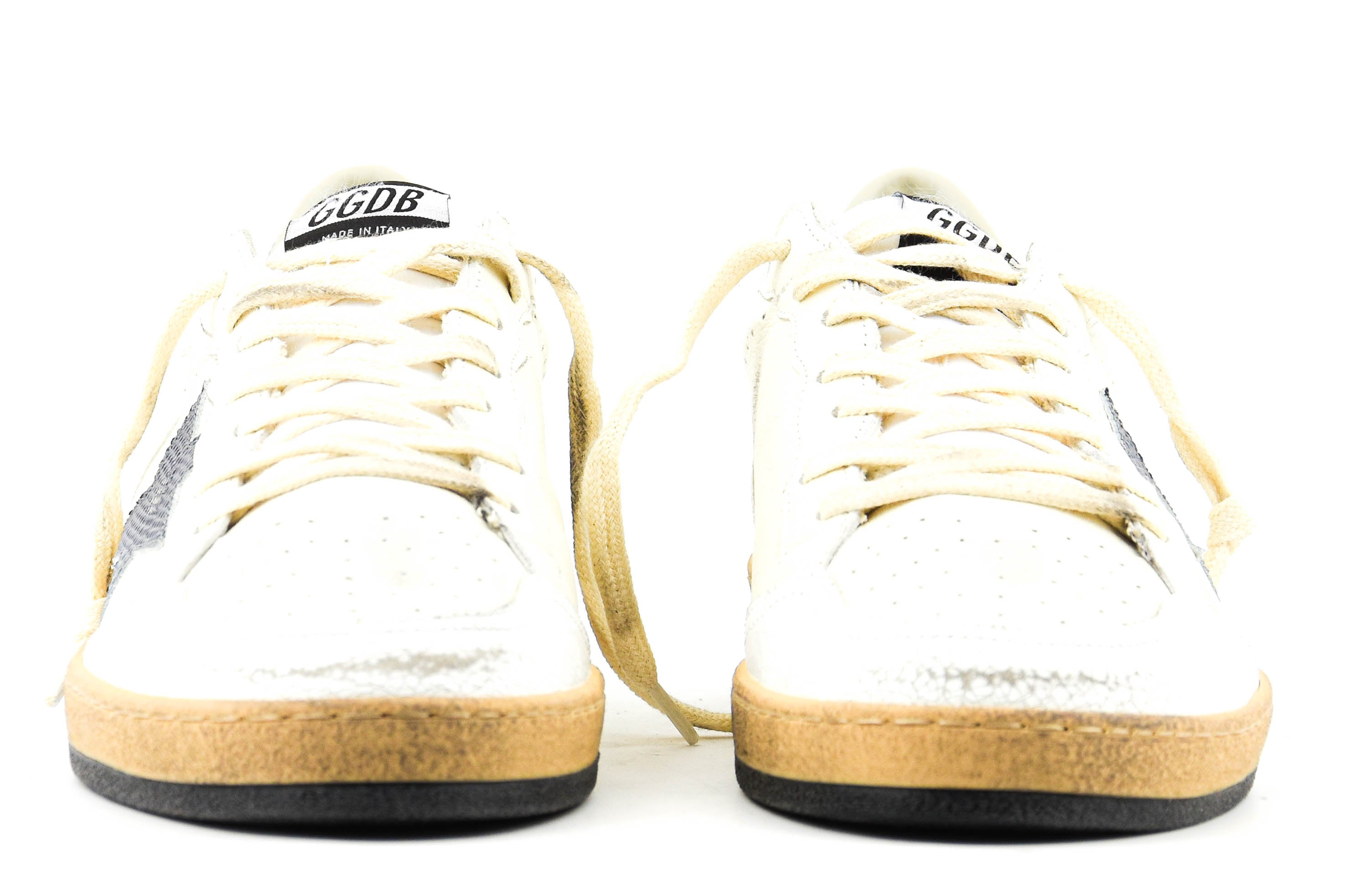 GOLDEN GOOSE BALL STAR WHITE DUSTY BLUE