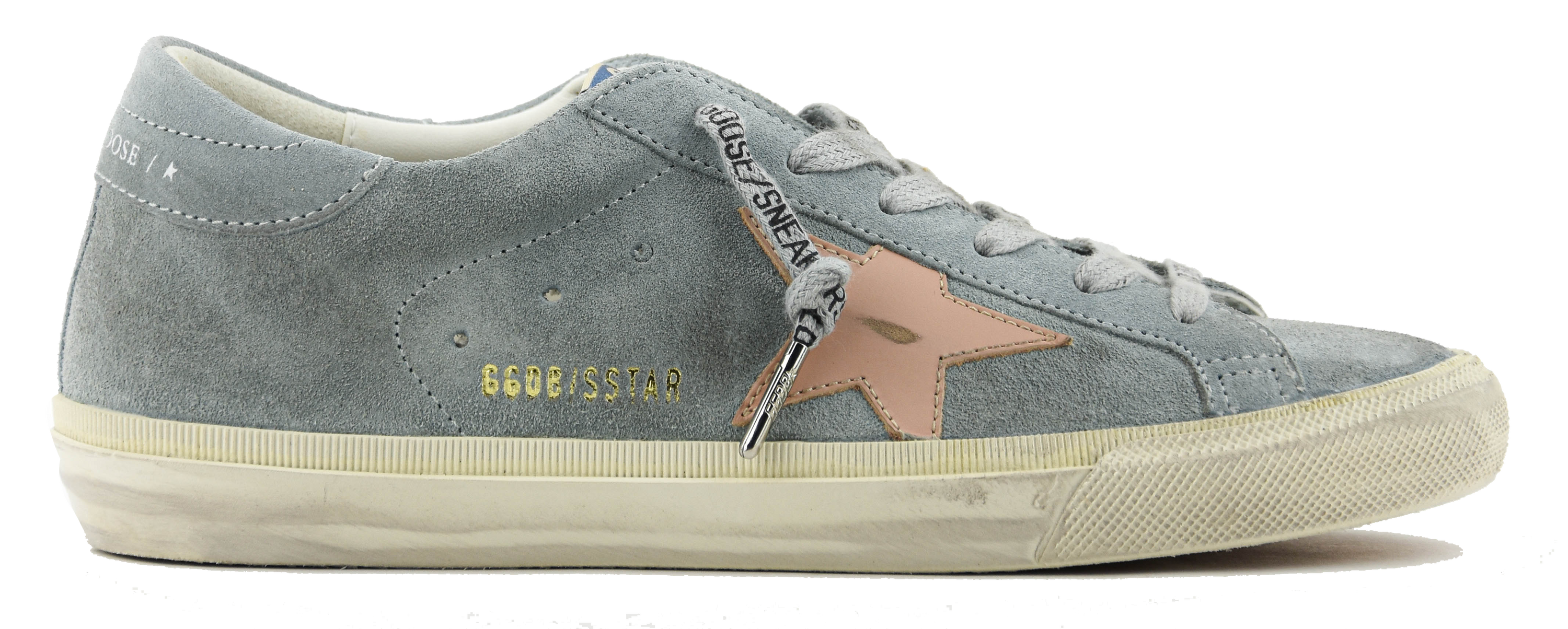 GOLDEN GOOSE SUPERSTAR GREY BLUE PINK