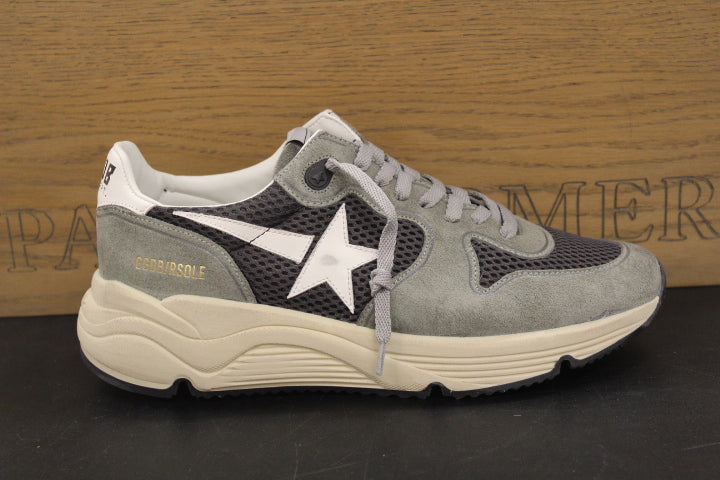 GOLDEN GOOSE RUNNING SOLE GREEN GREY WHITE