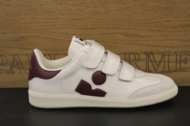 ISABEL MARANT BETH SNEAKER ECRU BORDO