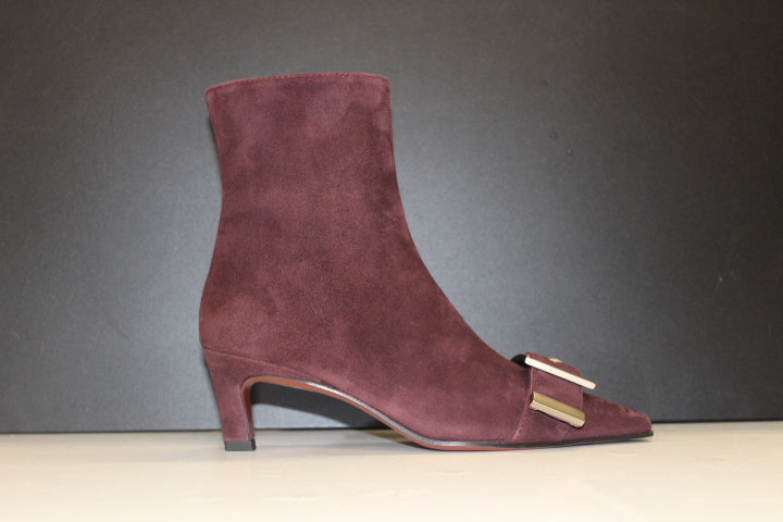 PAUL WARMER 90'S SQUARE BOOTIE BURGUNDY