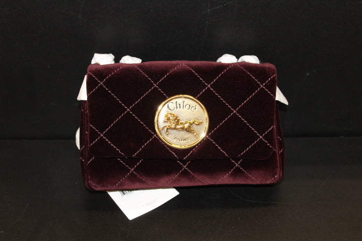 CHLOE HERITAGE SMALL CROSSBODY BORDO