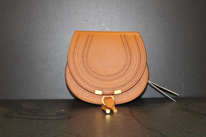 CHLOE MARCIE SMALL SADDLE BAG TAN