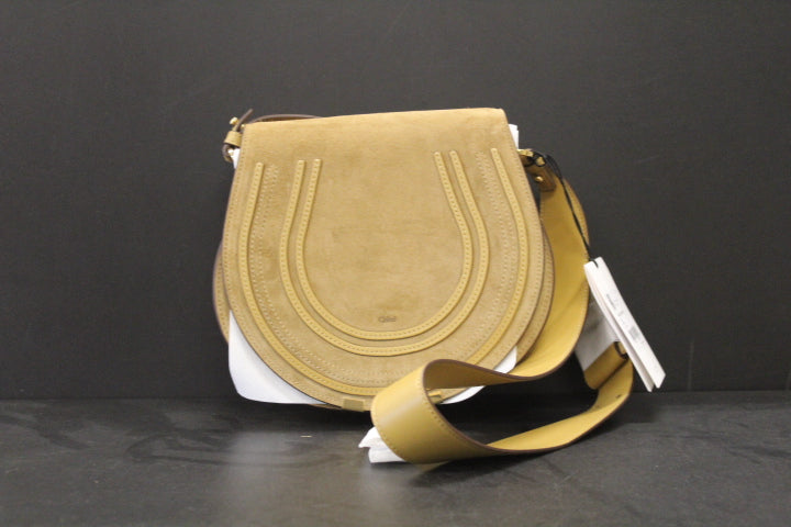 CHLOE MARCIE SADDLE BAG GOLD KAKI