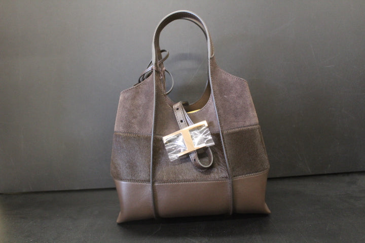 TOD'S T TIMELESS SHOPING BAG BROWN
