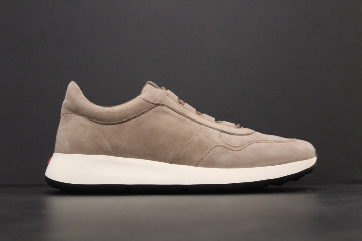 TOD'S  RED DOT SNEAKER PASHMY SUEDE TAUPE