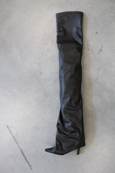 THE ATTICO THIGH HIGH BOOTS BLACK