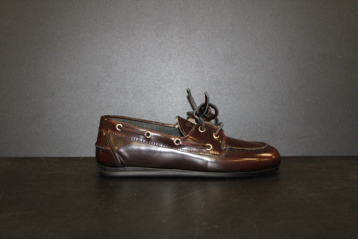 POSA BOAT LOAFER BOX LEATHER BURGUNDY