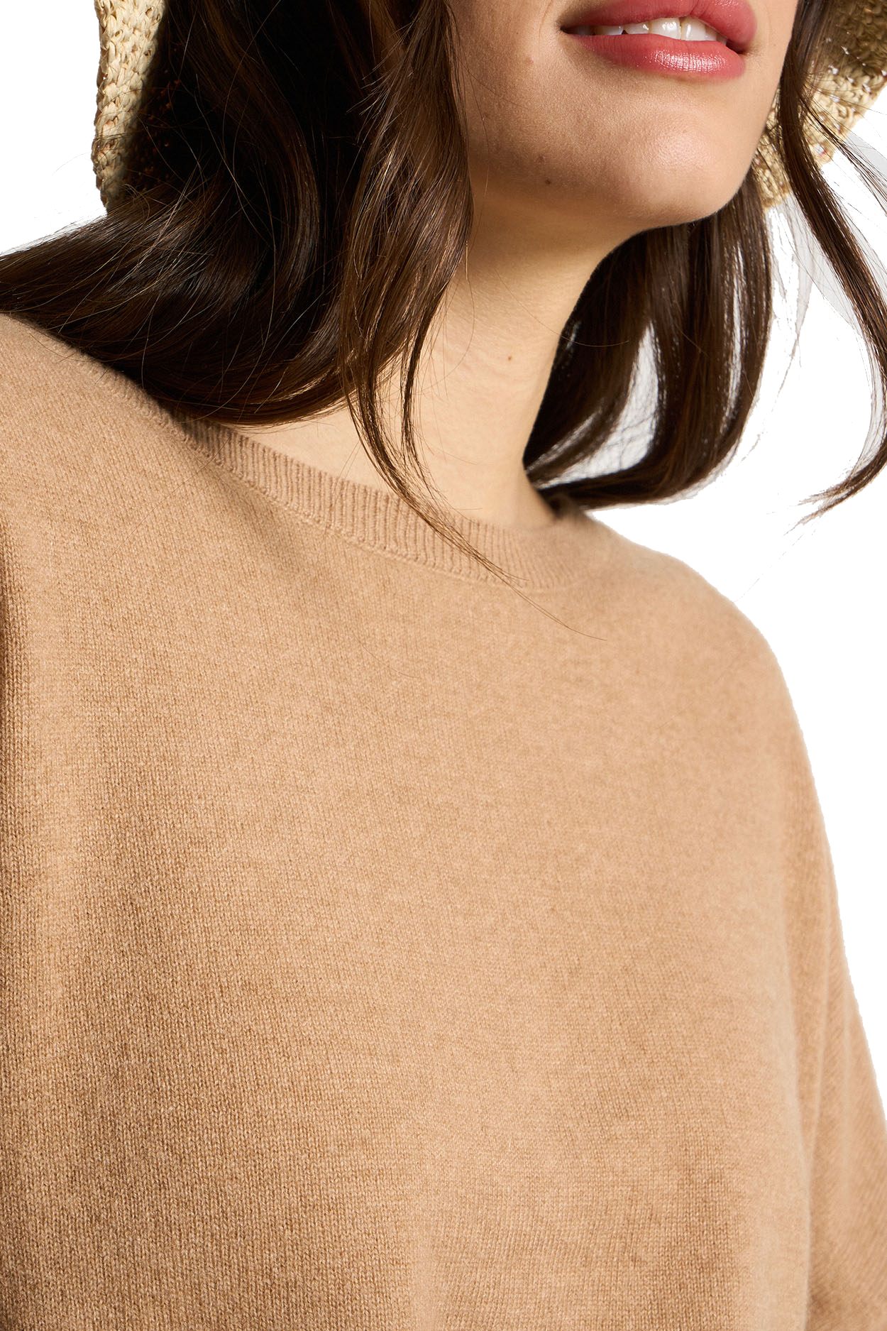 LES TRICOTS DE LEA CASHMERE PULL FLUO CAMEL