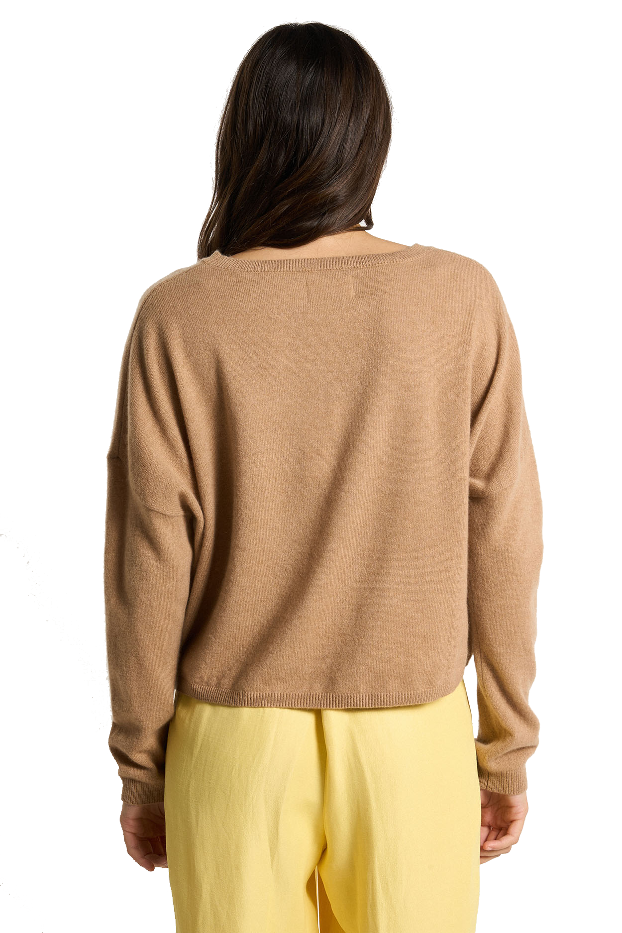 LES TRICOTS DE LEA CASHMERE PULL FLUO CAMEL