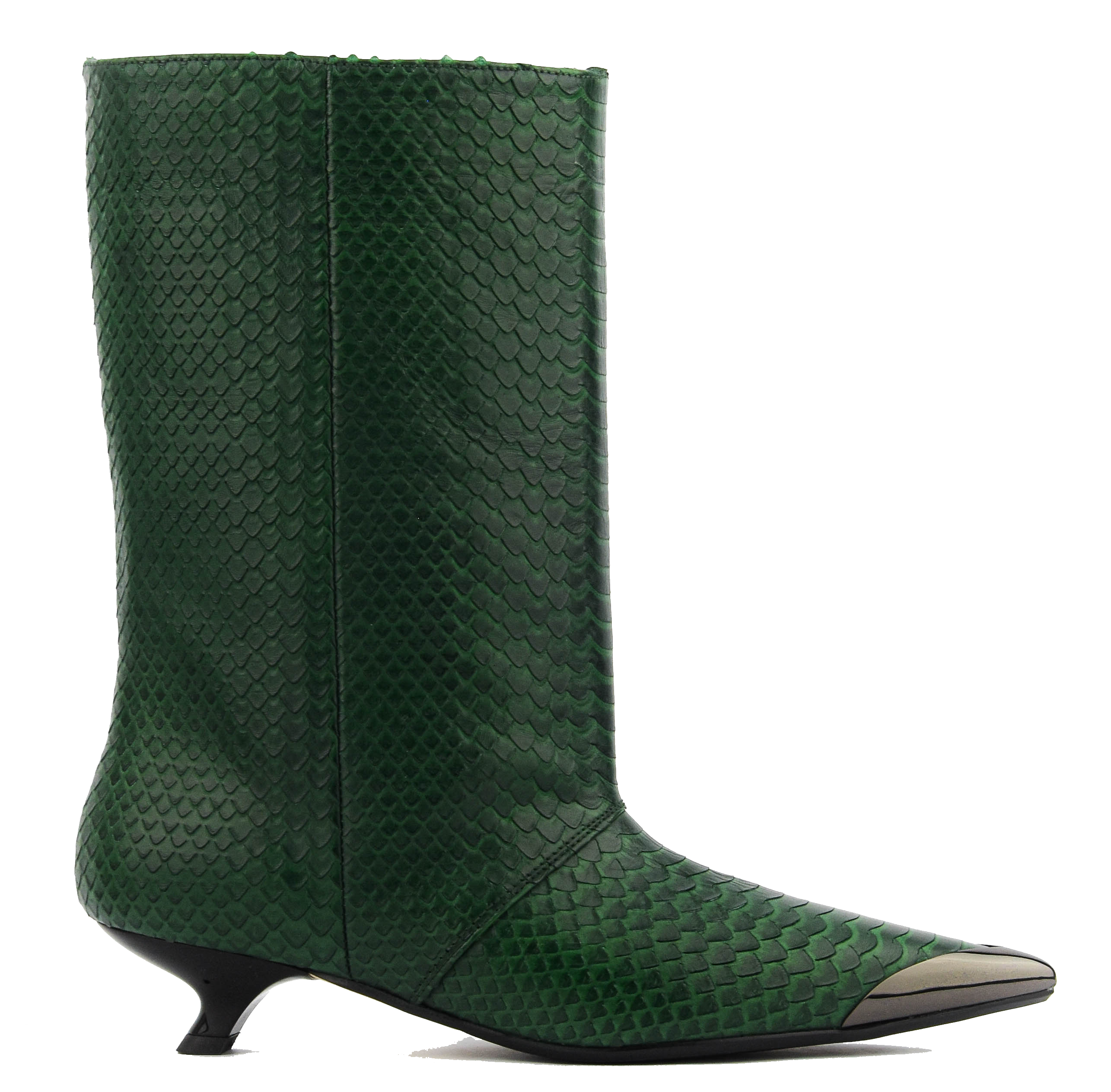 ROTUE SUGAR SWEET BOOTIE QUEENY HEEL PYTHON GREEN
