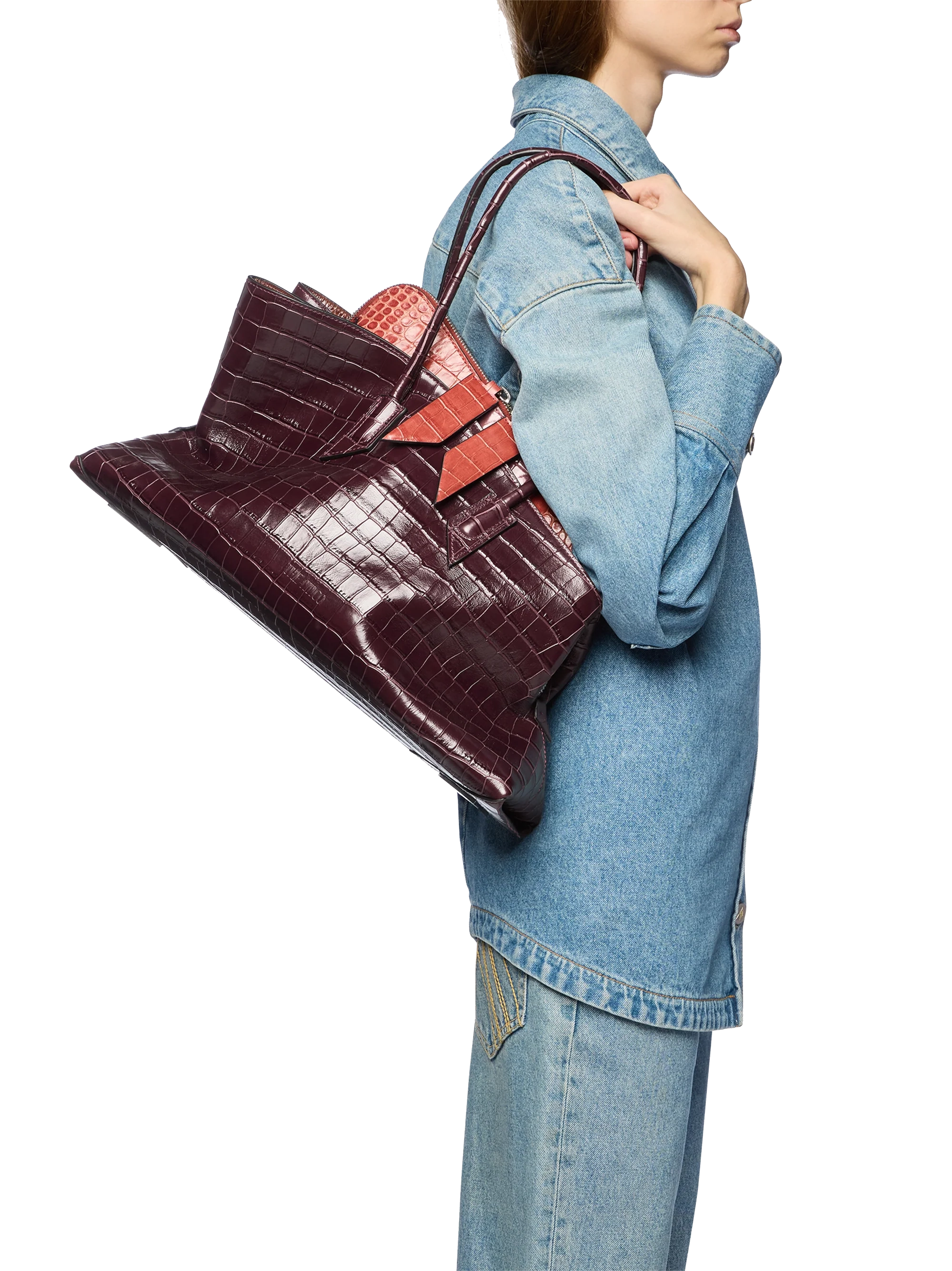 THE ATTICO LE PASSEGGIATA MEDIUM FADED BORDO