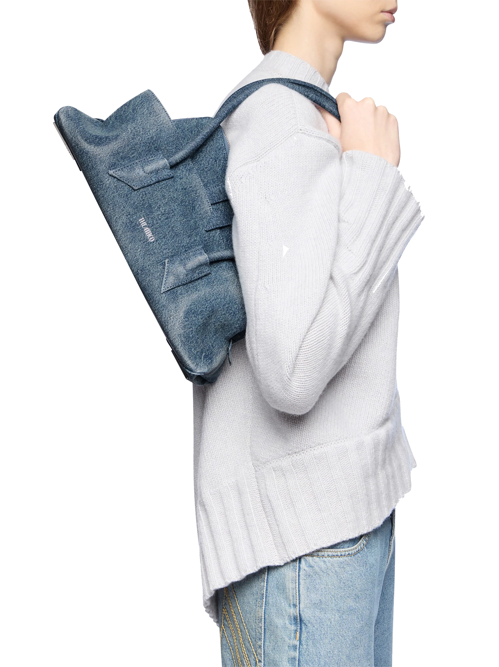 THE ATTICO LE PASSEGGIATA SMALL DENIM WASHED