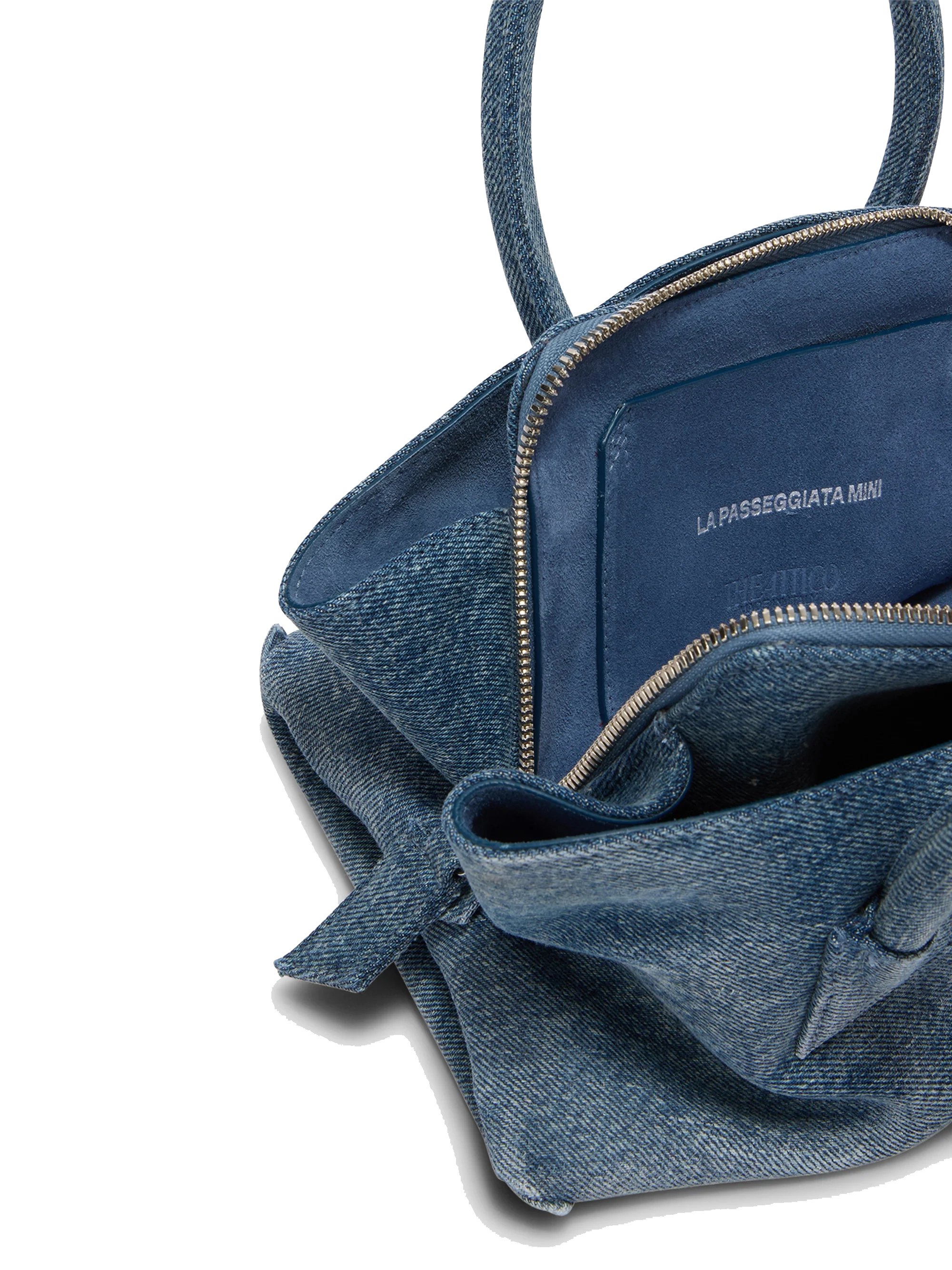 THE ATTICO LE PASSEGGIATA MINI DENIM WASHED