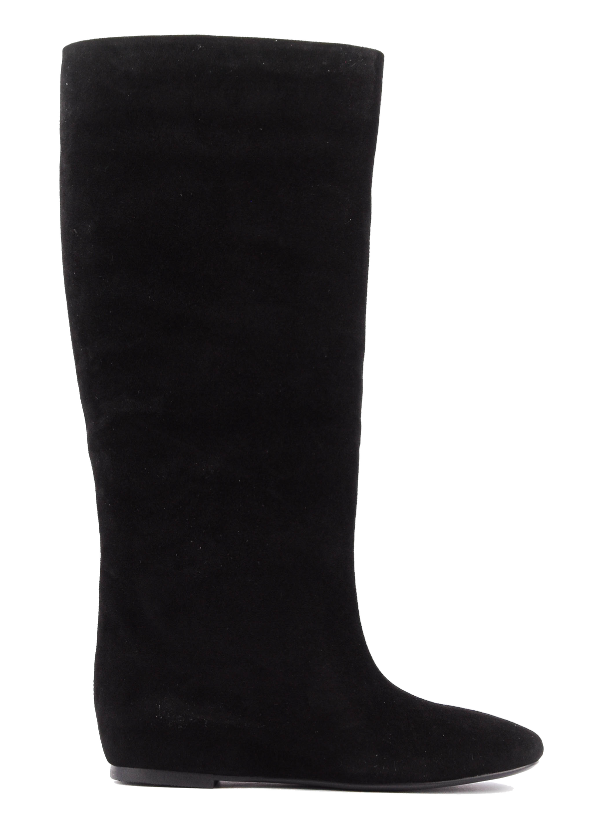 LOAFER MIDDY WEDGE BOOT BLACK SUEDE