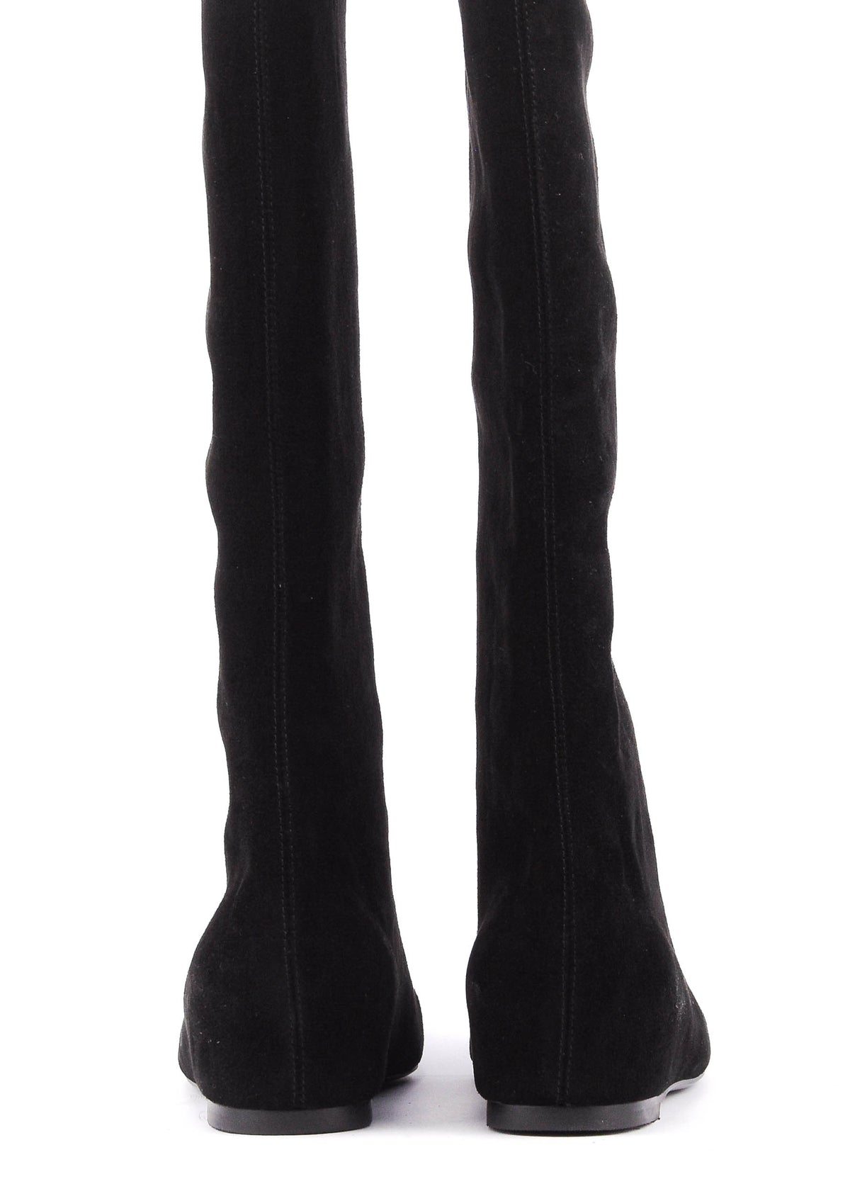 LOAFER MIDDY WEDGE BOOT BLACK SUEDE